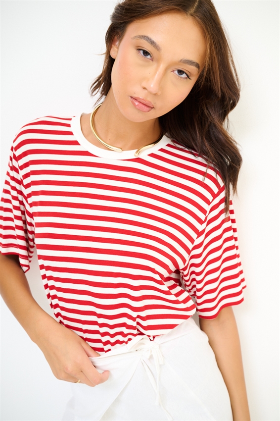 T-SHIRT RIGATA A SCATOLINA