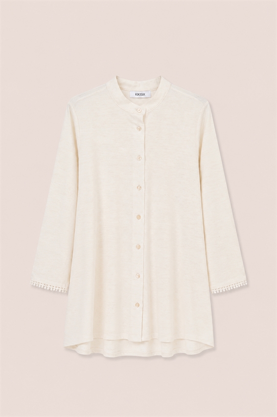 CAMICIA NODO COLLO COREANA + PASSAMANERIA