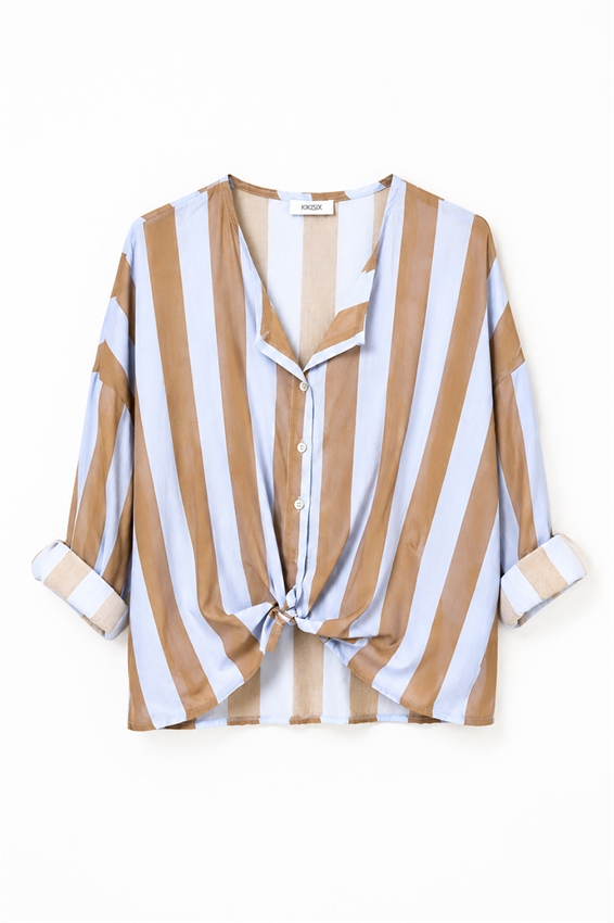CAMICIA COREANA IN MUSSOLA CON RIGA
