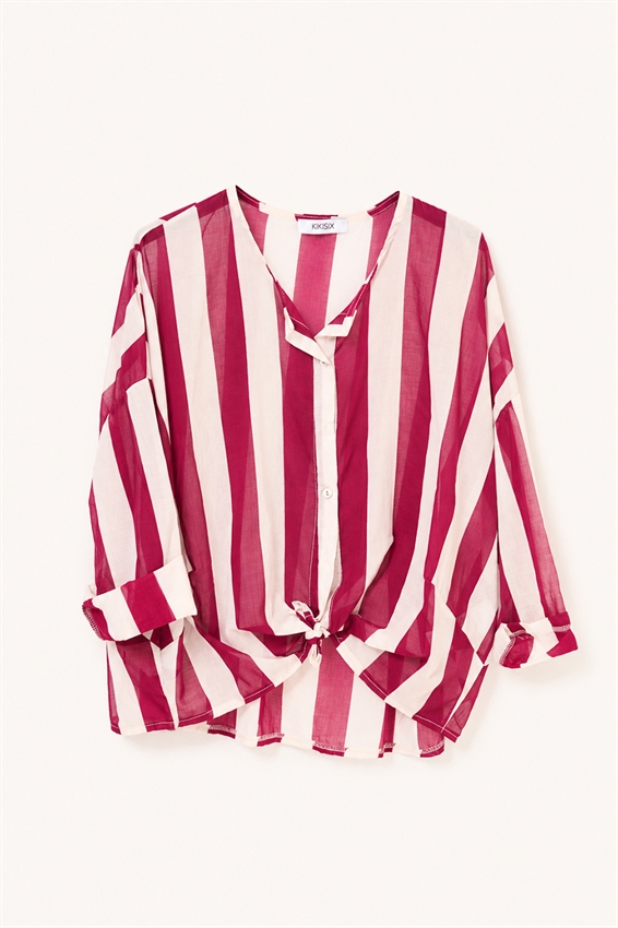 CAMICIA COREANA IN MUSSOLA CON RIGA