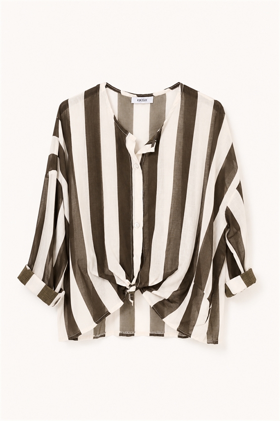 CAMICIA COREANA IN MUSSOLA CON RIGA