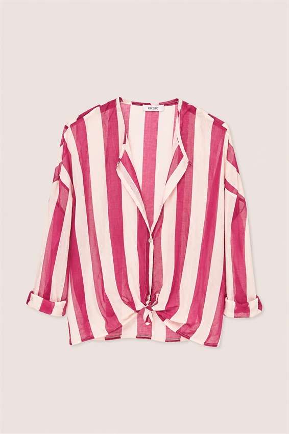 CAMICIA COREANA IN MUSSOLA CON RIGA