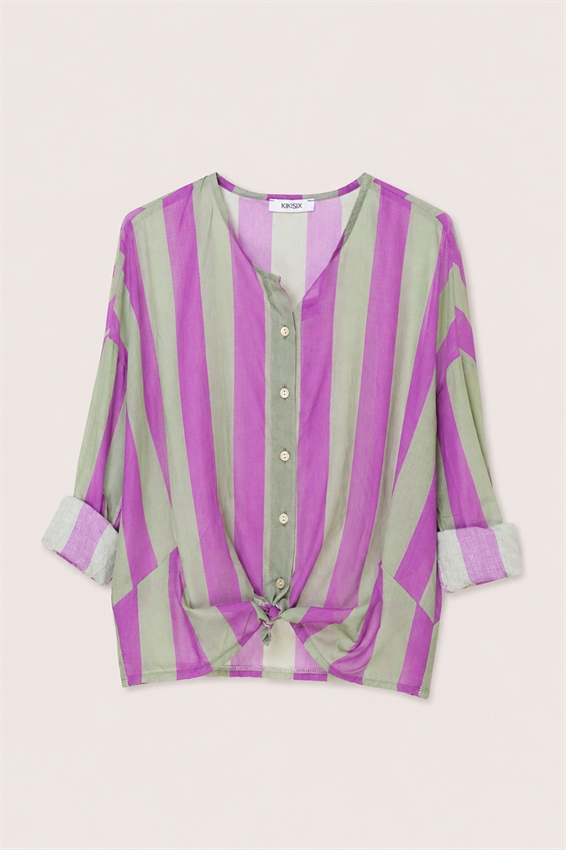 CAMICIA COREANA IN MUSSOLA CON RIGA