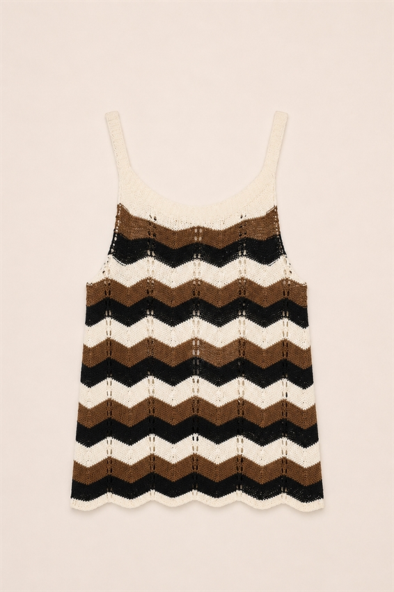 CANOTTA VOGATORE MACRAME CHEVRON