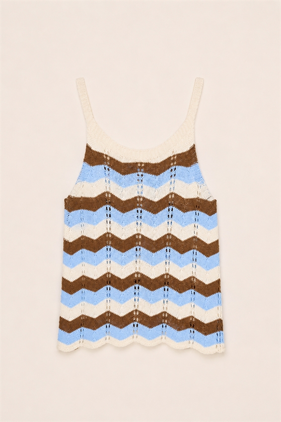 CANOTTA VOGATORE MACRAME CHEVRON