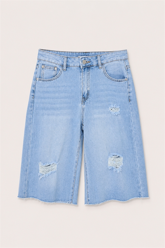 JEANS BERMUDA CON ROTTURE