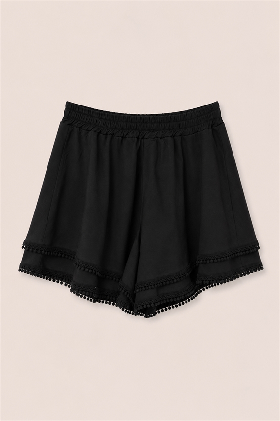 SHORT DOPPIA BALZA CON PASSAMANERIA