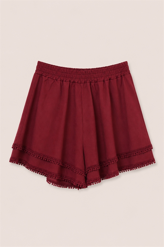 SHORT DOPPIA BALZA CON PASSAMANERIA