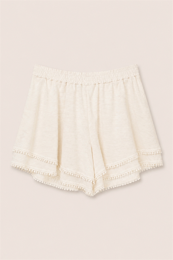 SHORT DOPPIA BALZA CON PASSAMANERIA