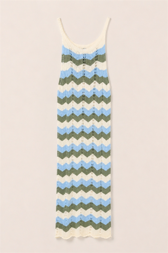 ABITO MIDI CHEVRON