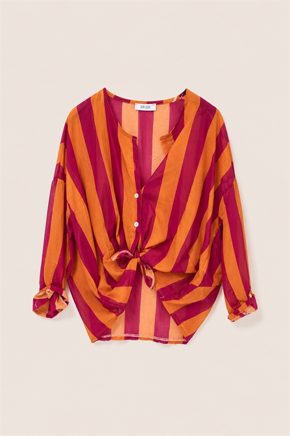 CAMICIA IN MUSSOLA STAMPATA RIGA
