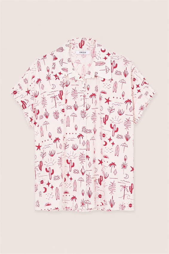 CAMICIA A MEZZA MANICA CON STAMPA
