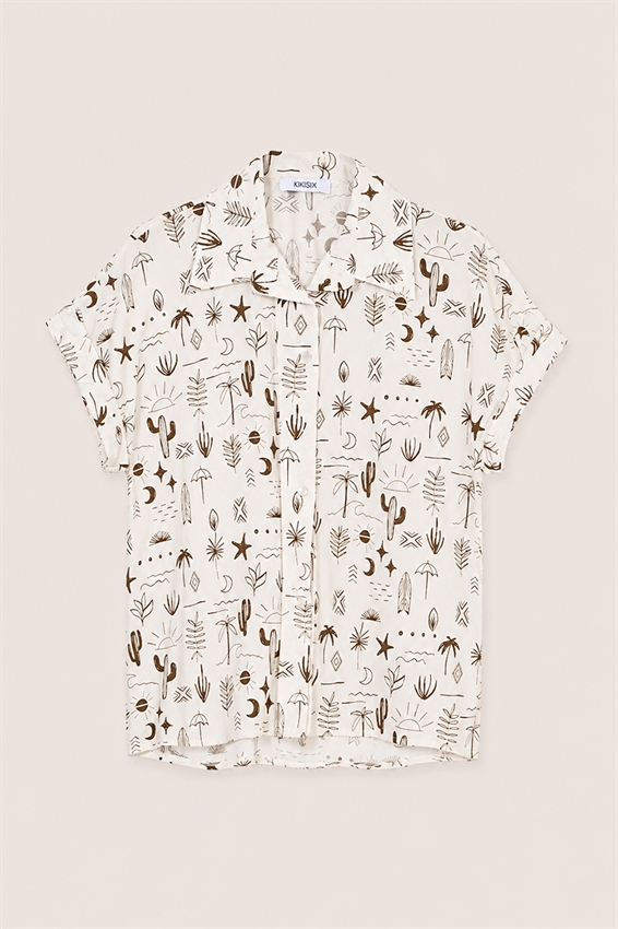 CAMICIA A MEZZA MANICA CON STAMPA