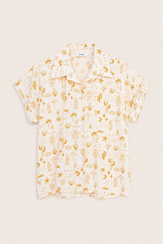CAMICIA A MEZZA MANICA CON STAMPA