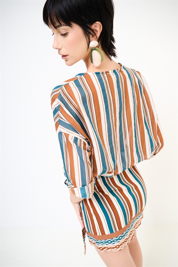 CAMICIA IN MUSSOLA RIGATA