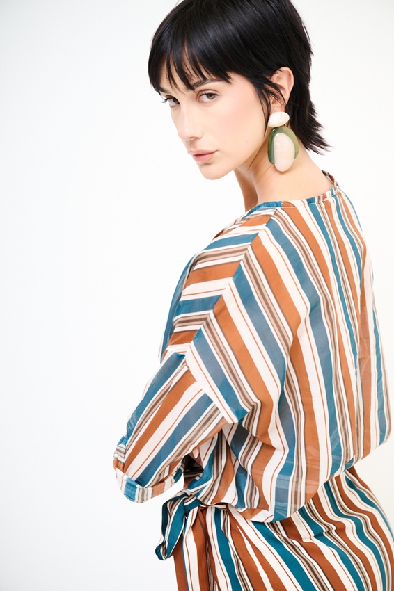 CAMICIA IN MUSSOLA RIGATA