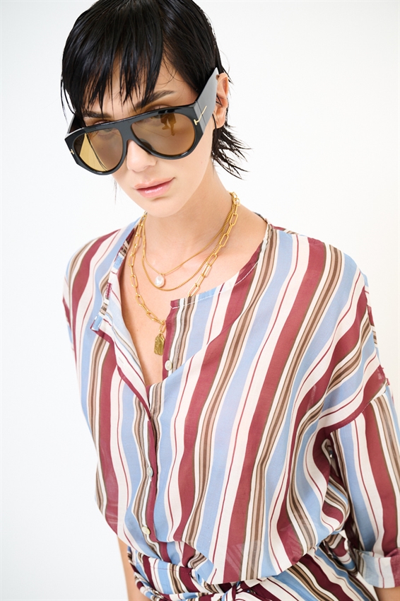 CAMICIA IN MUSSOLA RIGATA