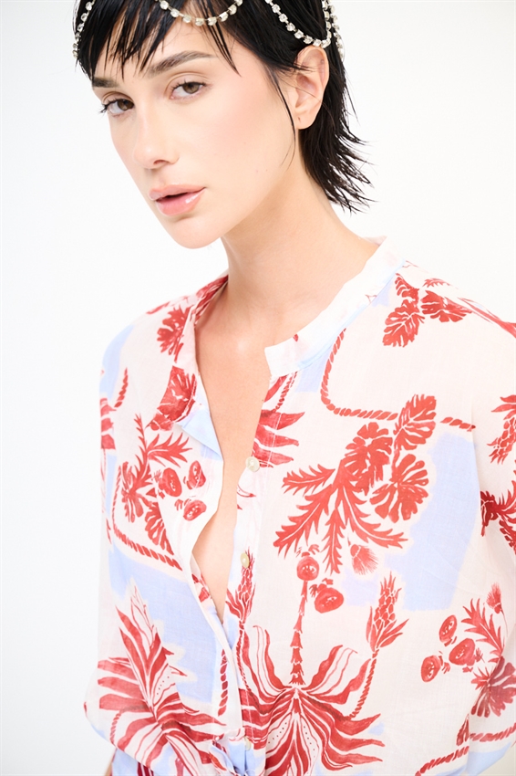CAMICIA COREANA CON NODO STAMPATA