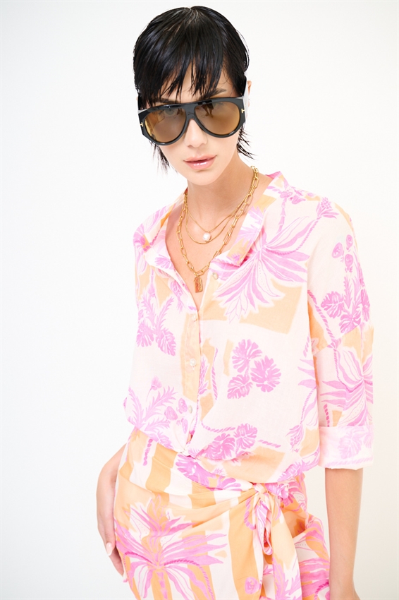 CAMICIA COREANA CON NODO STAMPATA