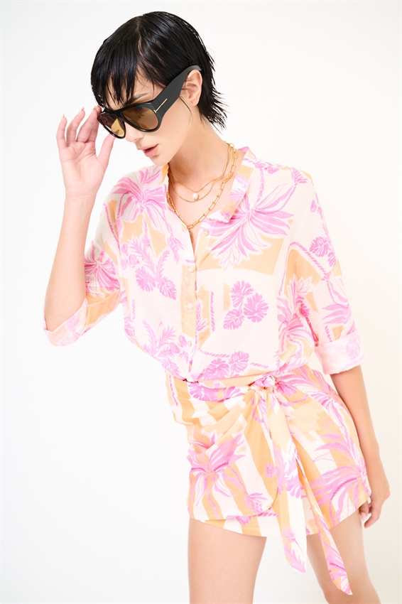 CAMICIA COREANA CON NODO STAMPATA