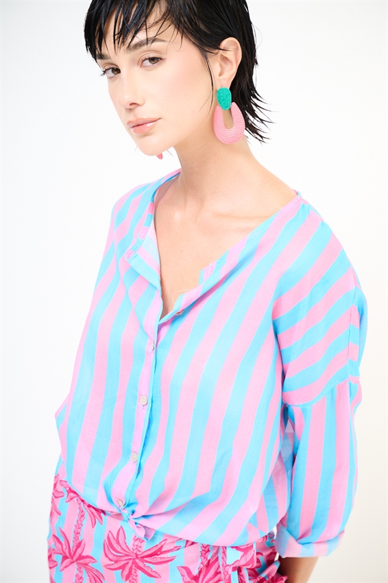 CAMICIA COREANA CON NODO STAMPATA