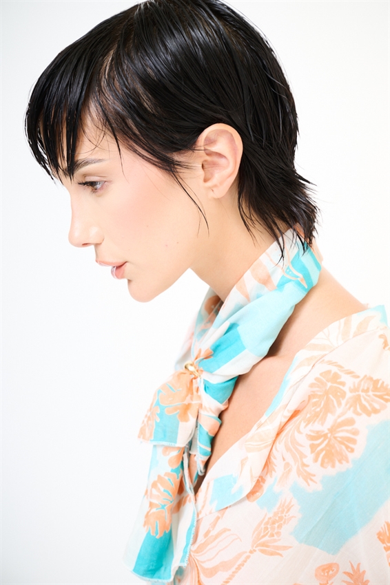 FOULARD IN MUSSOLA CON STAMPA