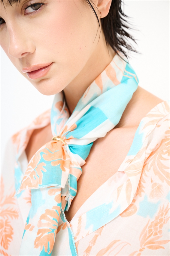 FOULARD IN MUSSOLA CON STAMPA
