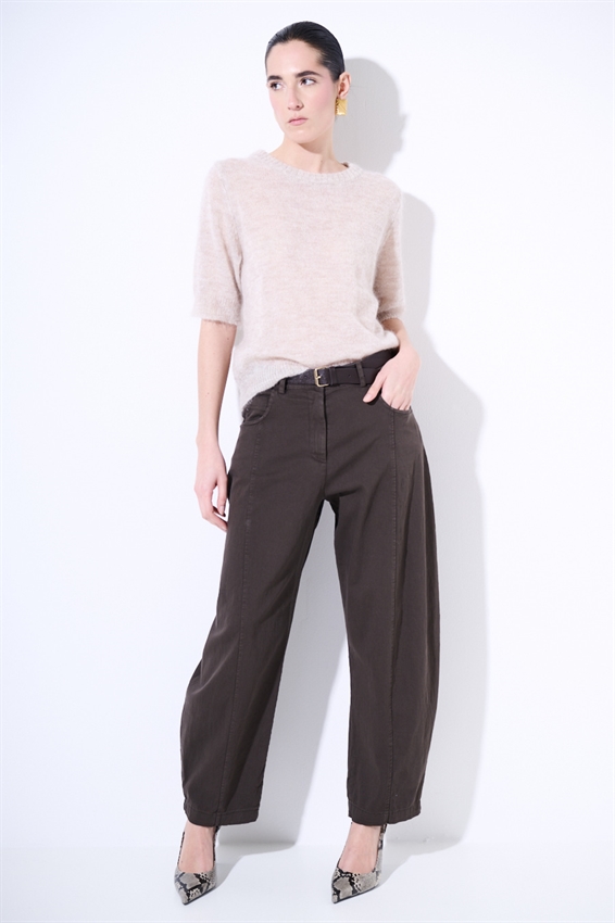 PANTA BALLON CON IMPUNTURA DAV. E CINTURA FORMICA