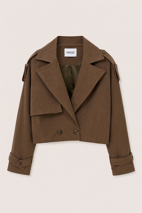 TRENCH CORTO CON ELASTICO DIETRO