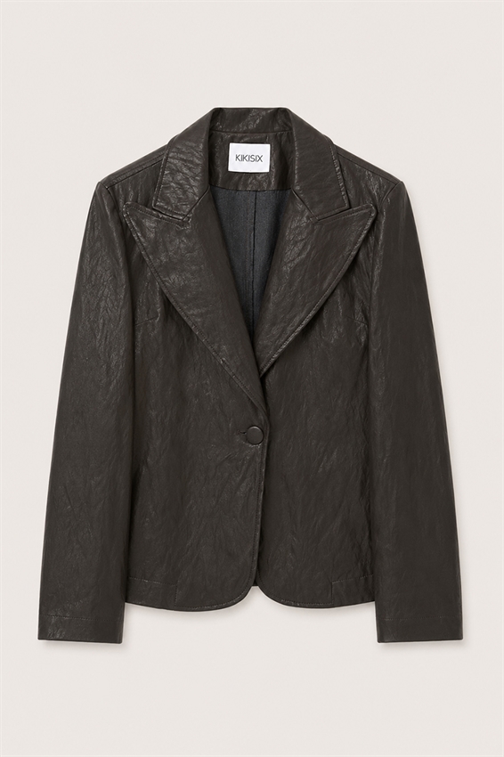 GIACCA SLIM ECOPELLE METALLO