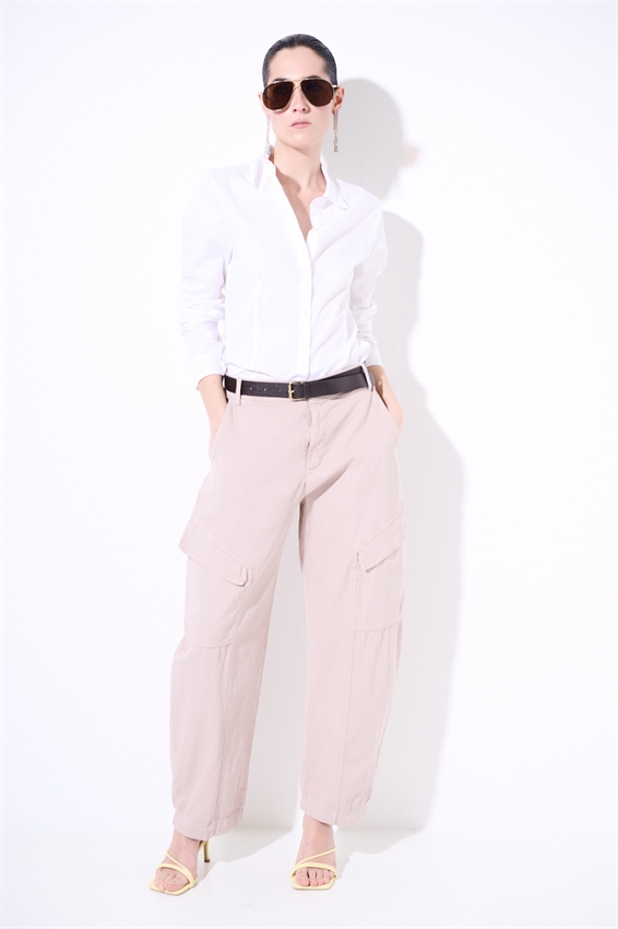 PANTA BALLOON CON TASCONI + CINTURA QUARZO