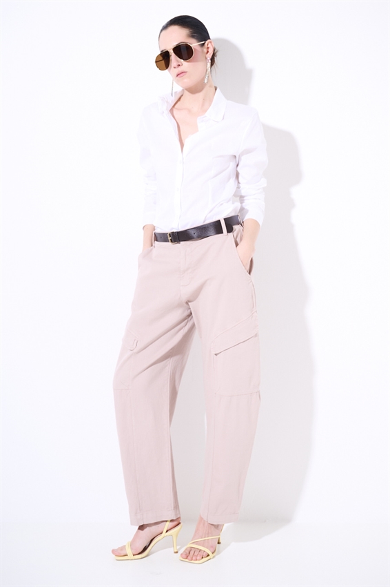 PANTA BALLOON CON TASCONI + CINTURA QUARZO