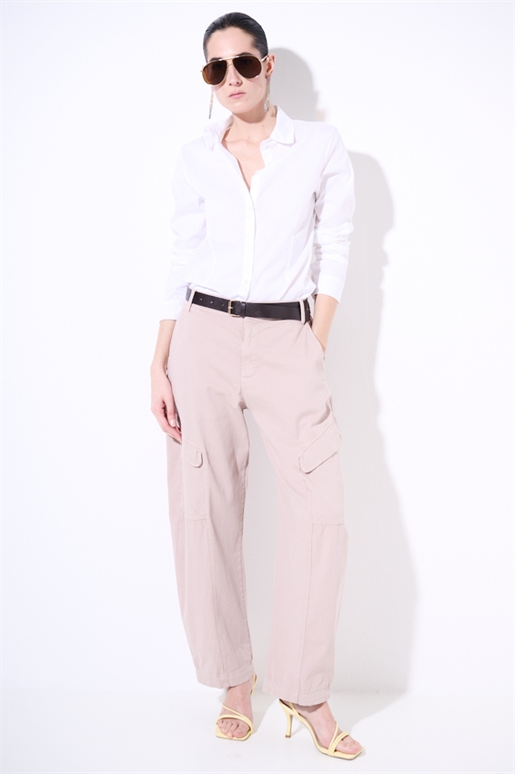 PANTA BALLOON CON TASCONI + CINTURA QUARZO