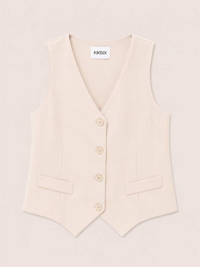 GILET SCOLLO A V CON FILETTI