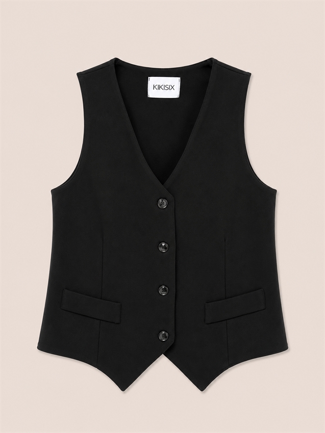 GILET SCOLLO A V CON FILETTI