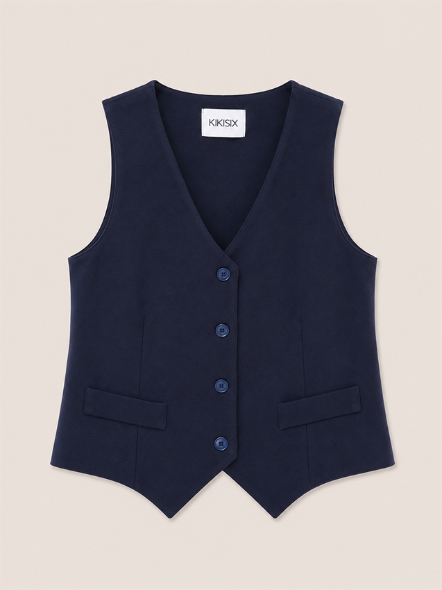 GILET SCOLLO A V CON FILETTI