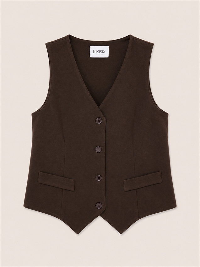 GILET SCOLLO A V CON FILETTI