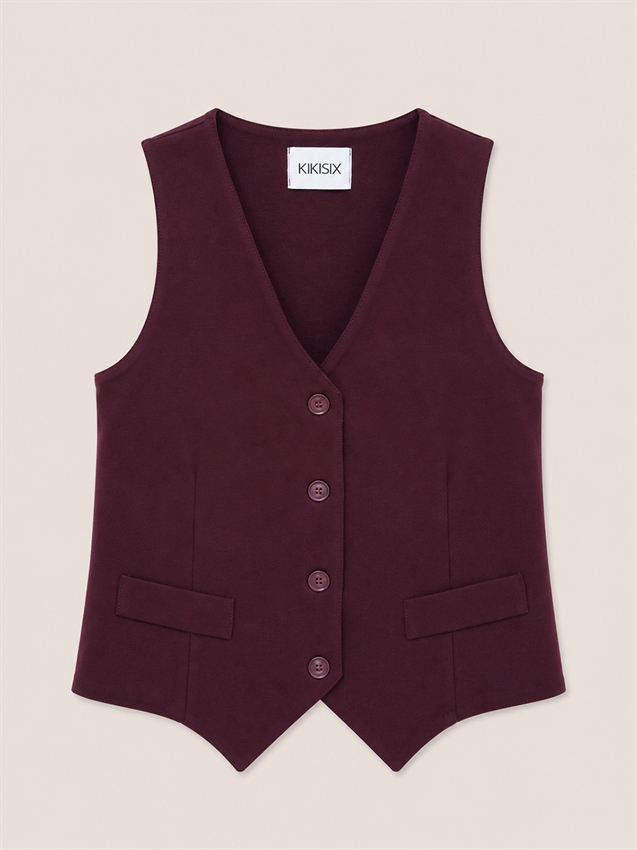GILET SCOLLO A V CON FILETTI