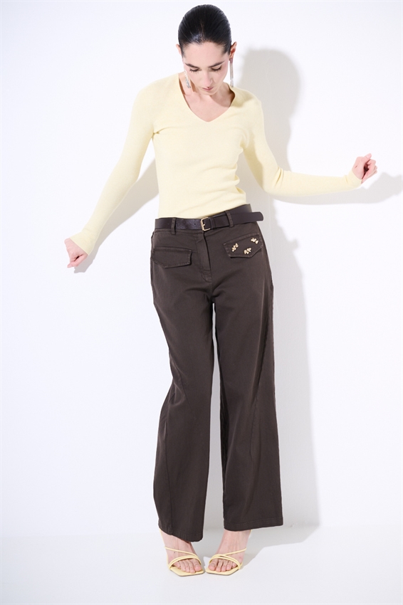 PANTA PATTINE DAVANTI CON TERMO AD. E CINTURA FORMICA