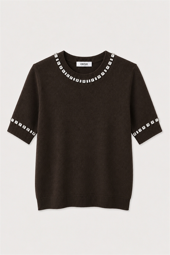 MAGLIA MEZZA MANICA CASTONI