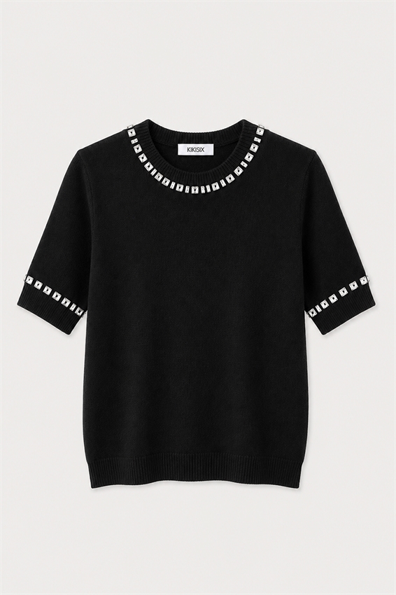 MAGLIA MEZZA MANICA CASTONI