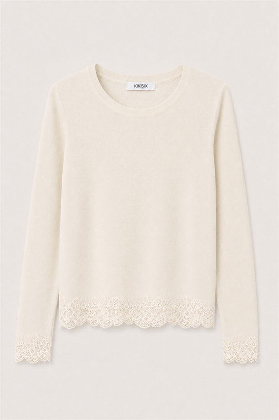 MAGLIA PARICOLLO CON PIZZO