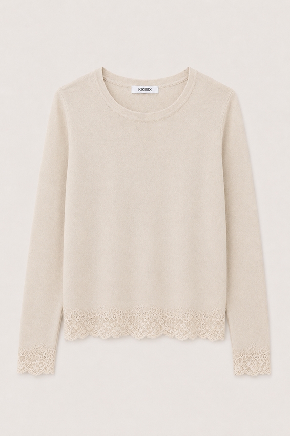 MAGLIA PARICOLLO CON PIZZO