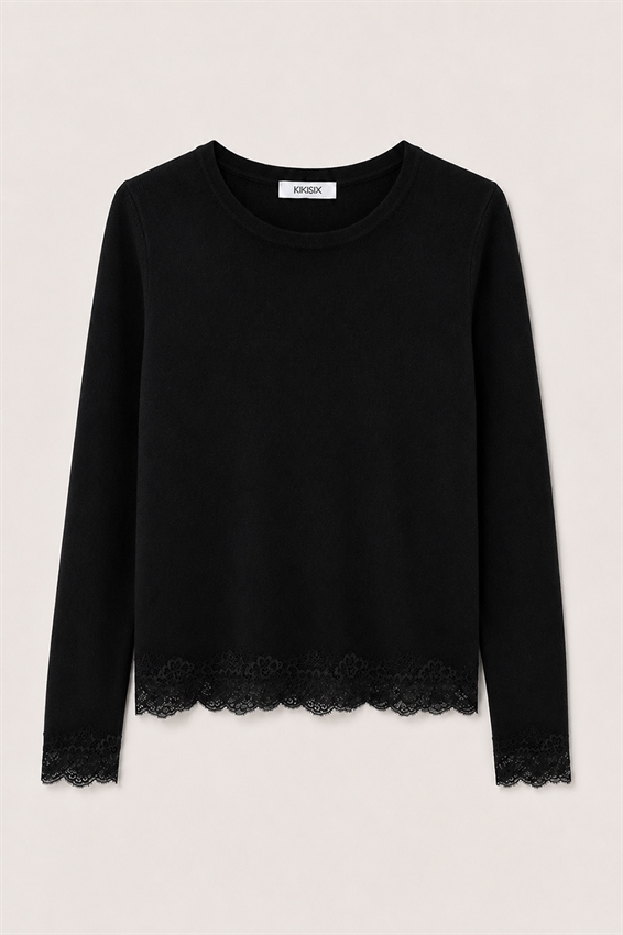 MAGLIA PARICOLLO CON PIZZO