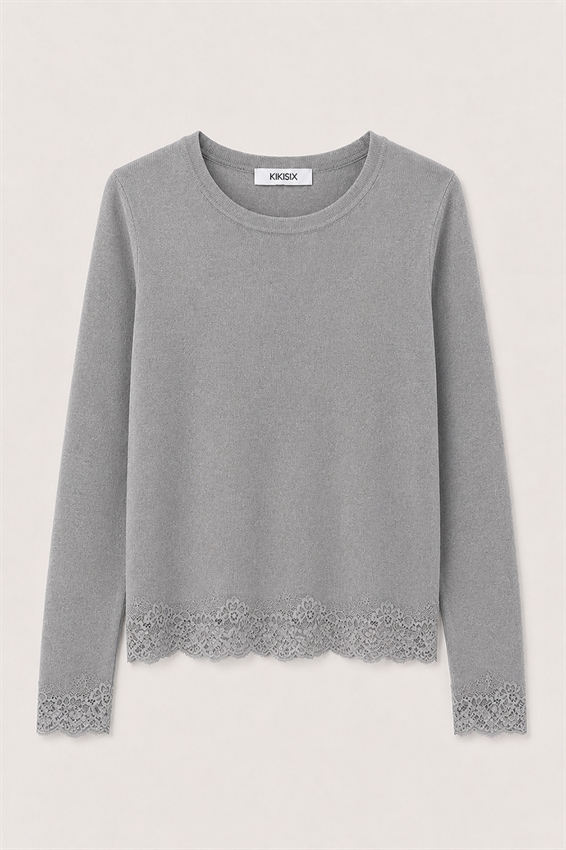MAGLIA PARICOLLO CON PIZZO