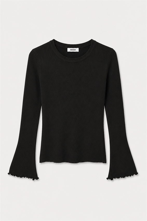 MAGLIA A COSTINE CON MANICA A CAMPANA
