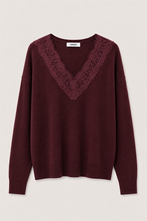 MAGLIA SCOLLO A V CON PIZZO