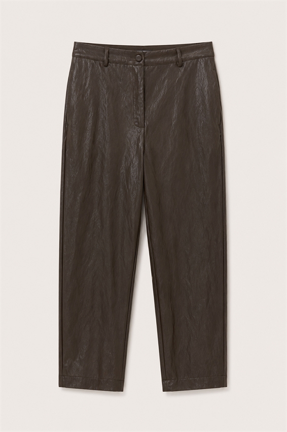 PANTALONE SLIM ECOPELLE METALLO