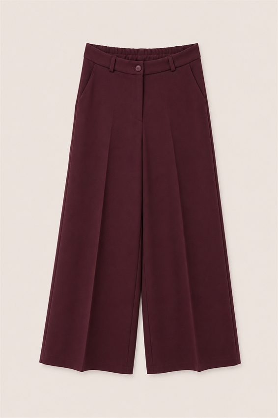 PANTA PALAZZO CON ELASTICO DIETRO E CINTURA