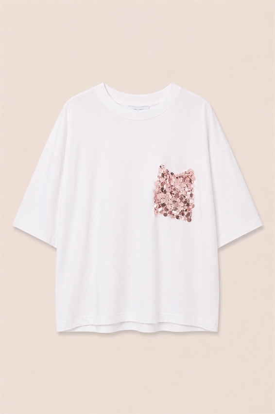 T-SHIRT CON TASCHINO PAILLETTES